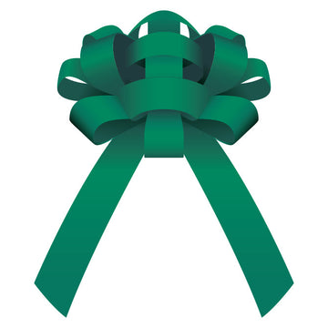 30" Shiny Vinyl Car Bow Green w/Magnet